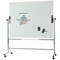 Bi-Office Glass Magnetic Revolving Whiteboard, Chrome Structure, 1500x1200mm