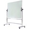 Bi-Office Glass Magnetic Revolving Whiteboard, Chrome Structure, 1500x1200mm