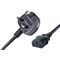 Connekt Gear IEC C13 Male to UK Mains Power Plug, 1.8m Lead, Black