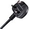 Connekt Gear IEC C13 Male to UK Mains Power Plug, 1.8m Lead, Black