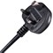 Connekt Gear C7 Male to UK Mains Power Plug, 2m Lead, Black