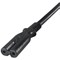 Connekt Gear C7 Male to UK Mains Power Plug, 2m Lead, Black