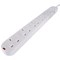 Connekt Gear Surge Protected Power Extension Lead, 6 Sockets, 5m Lead, White