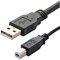 Connekt Gear USB A to USB B Printer Cable, 5m Lead, Black, Pack of 2