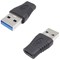 Connekt Gear USB C to USB A Adaptor, Black
