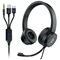 Connekt Gear Wired Overhead Headset with Boom Microphone, USB-A/USB-C 3.5mm Jack