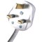 Connekt Gear Power Extension Lead, 6 Sockets, 2m Lead, White
