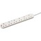 Connekt Gear Surge Protected Power Extension Lead, 6 Sockets, 2m Lead, White