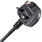 Connekt Gear IEC C5 Male to UK Mains Power Plug, 2m Lead, Black