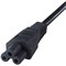 Connekt Gear IEC C5 Male to UK Mains Power Plug, 2m Lead, Black