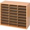 Safco Literature Organiser, 24 Compartments, Oak