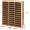 Safco Literature Organiser, 36 Compartments, Oak