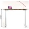 Air Height Adjustable Desk, 1400mm, Silver Legs, Maple