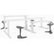 Air Height Adjustable Desk, 1600mm, Silver Legs, Maple
