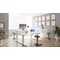 Air Height Adjustable Desk, 1600mm, Silver Legs, Maple