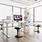 Air 1200mm Rectangular Height-Adjustable Desk, Silver Leg, Maple