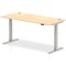 Air 1800mm Rectangular Height-Adjustable Desk, Silver Leg, Maple