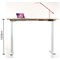Air 1200mm Rectangular Height-Adjustable Desk, White Leg, Walnut Air 1200mm Rectangular Height-Adjustable Desk, White Leg, Walnut