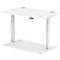 Air Height-Adjustable Desk, White Leg, 1200mm, White