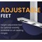 Air Height-Adjustable Slim Desk, White Leg, 1400mm, Maple