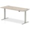 Air Height-Adjustable Desk, Silver Leg, 1800mm, Grey Oak