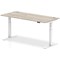 Air 1800mm Rectangular Height-Adjustable Desk, White Leg, Grey Oak