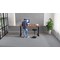 Air 1400mm Rectangular Height Adjustable Desk, Black Leg, Walnut