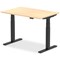 Air 1200mm Rectangular Height Adjustable Desk, Black Leg, Maple Air 1200mm Rectangular Height Adjustable Desk, Black Leg, Maple