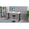 Air 1400mm Rectangular Height Adjustable Desk, Black Leg, Maple