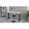 Air 1600mm Rectangular Height Adjustable Desk, Black Leg, Oak