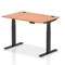 Air Height-Adjustable Desk, Black Leg, 1200mm, Beech