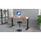 Air Height-Adjustable Desk, Black Leg, 1600mm, Walnut