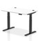 Air Height-Adjustable Desk, Black Leg, 1200mm, White