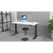 Air Height-Adjustable Desk, Black Leg, 1400mm, White