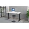 Air Height-Adjustable Slim Desk, Black Leg, 1800mm, White