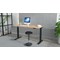 Air Height-Adjustable Slim Desk, Black Leg, 1400mm, Oak