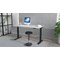 Air 1400mm Rectangular Height Adjustable Desk, Black Leg, Grey Oak