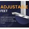 Air 1400mm Rectangular Height-Adjustable Desk, Black Leg, Grey Oak