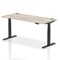 Air 1800mm Rectangular Height-Adjustable Desk, Black Leg, Grey Oak