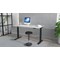 Air Height-Adjustable Slim Desk, Black Leg, 1200mm, Grey Oak