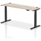 Air 1800mm Slim Rectangular Height-Adjustable Desk, Black Leg, Grey Oak Air 1800mm Slim Rectangular Height-Adjustable Desk, Black Leg, Grey Oak