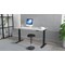 Air Height-Adjustable Slim Desk, Black Leg, 1800mm, Grey Oak