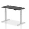 Air Height-Adjustable Slim Desk, Silver Leg, 1200mm, Black