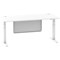 Air Modesty 1800mm Rectangular Cable Port Height Adjustable Desk, White Leg & Modesty Panel, White