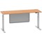 Air Modesty 1800mm Slim Rectangular Height Adjustable Desk, Silver Leg & Modesty Panel, Oak Air Modesty 1800mm Slim Rectangular Height Adjustable Desk, Silver Leg & Modesty Panel, Oak