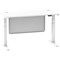 Air Modesty 1400mm Slim Rectangular Height Adjustable Desk, White Leg & Modesty Panel, White