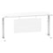 Air Modesty 1800mm Slim Rectangular Height Adjustable Desk, White Leg & Modesty Panel, White