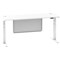 Air Modesty 1800mm Slim Rectangular Height Adjustable Desk, White Leg & Modesty Panel, White