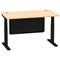 Air Modesty 1400mm Rectangular Cable Port Height Adjustable Desk, Black Leg & Modesty Panel, Maple Air Modesty 1400mm Rectangular Cable Port Height Adjustable Desk, Black Leg & Modesty Panel, Maple