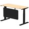 Air Modesty 1400mm Slim Rectangular Height Adjustable Desk, Black Leg & Modesty Panel, Maple Air Modesty 1400mm Slim Rectangular Height Adjustable Desk, Black Leg & Modesty Panel, Maple
